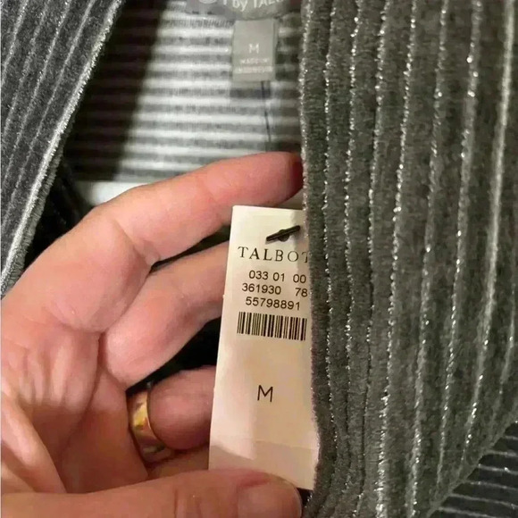 NWT, womens size medium Talbots cowl neck velour pullover sweater, #C570 - Picture 3 of 5